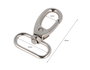 Innspiro Mousqueton à anneau ovale en zamak finition nickel 32 mm (lot de 3)