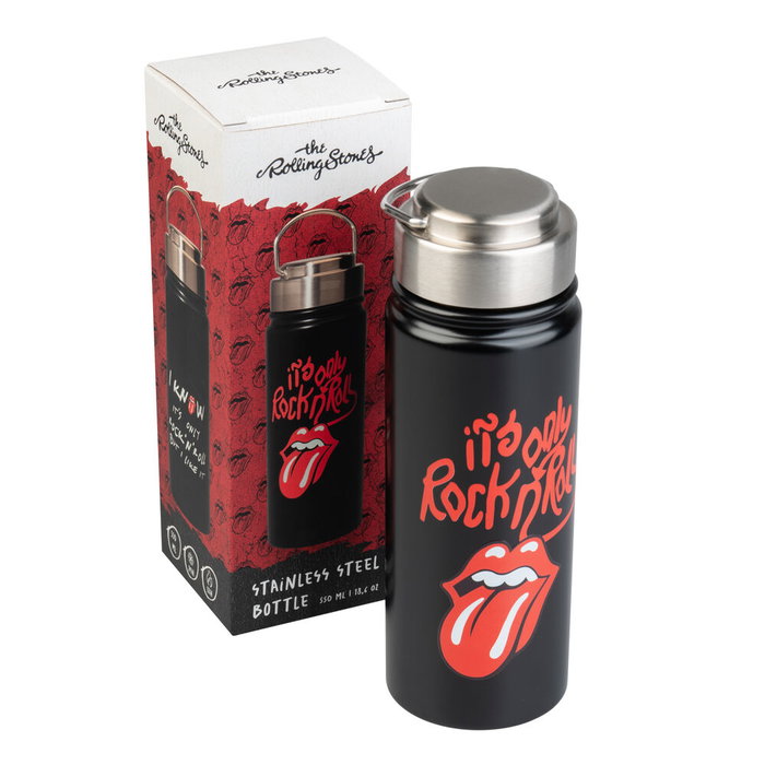 ERIK Gourde isotherme en acier inoxidable 500ml avec motif The Rolling Stones et bouchon étanche à anse