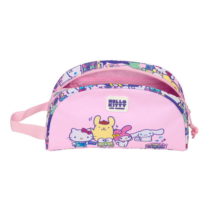 SAFTA Nécessaire Hello Kitty & Friends adaptable aux chariots à sacs, 26x16x9 cm, poche intérieure avec fermeture à glissière, anse latérale