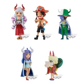 Figurine Banpresto One Piece World Collectable Wanokuni Onigashima 2 Unités Aléatoires PVC 7 cm