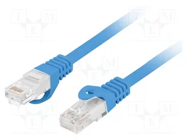 LANBERG Cordon de raccordement Cat 6 U/UTP bleu 10m RJ45