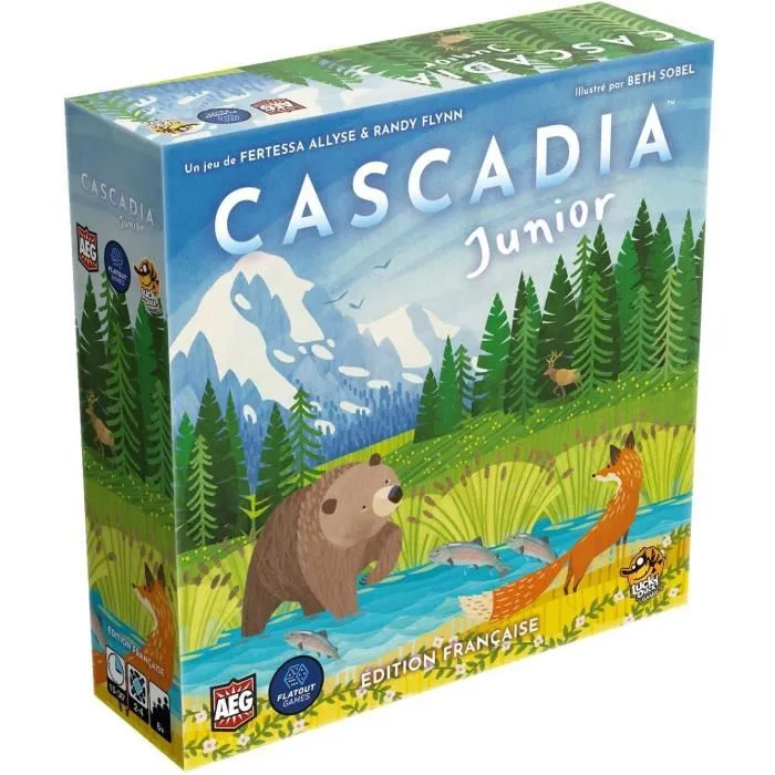 Lucky Duck Games Cascadia Junior - Jeu de stratégie familial pour enfants dès 6 ans - Version accessible du Spiel des Jahres 2022