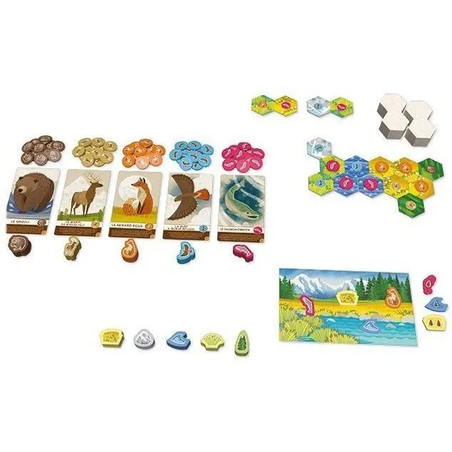 Lucky Duck Games Cascadia Junior - Jeu de stratégie familial pour enfants dès 6 ans - Version accessible du Spiel des Jahres 2022