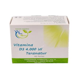 TERANATUR Vitamine D3 100 µg (4000 UI) Complément Alimentaire 60 Capsules
