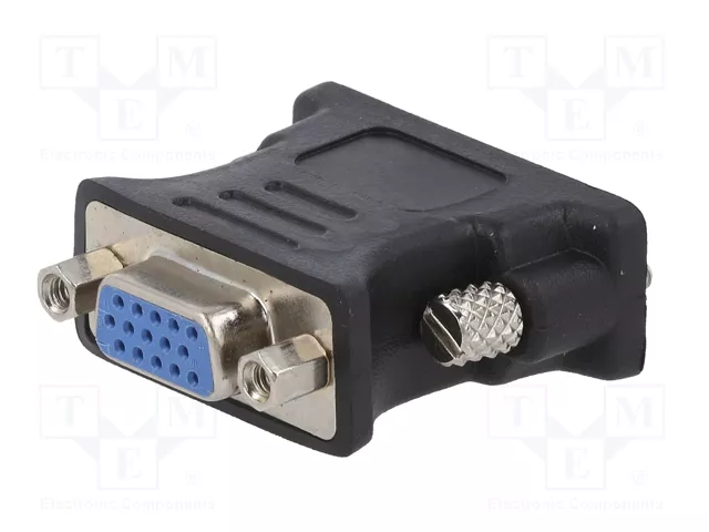 GEMBIRD Adaptateur DVI-I (24+5) vers D-Sub 15pin HD, noir