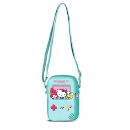 Karactermania Hello Kitty Bolso Móvil Lite Videog - Sac bandoulière portable pour téléphone en PVC - Turquoise - 19 x 13 x 3 cm
