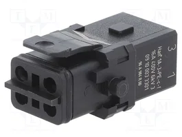HARTING Han® 1A Insert de contact femelle HDC 3P+PE