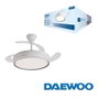 DAEWOO Ventilateur de plafond 42 pouces avec hélices rétractables et LED