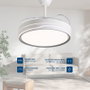 DAEWOO Ventilateur de plafond 42 pouces avec hélices rétractables et LED