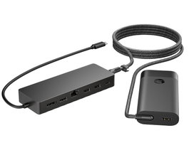 HP Ensemble combiné concentrateur USB-C et chargeur pour PC portable Universal Noir