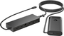 HP Ensemble combiné concentrateur USB-C et chargeur pour PC portable Universal 9H0H9AA#ABB Black
