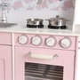 DEQUBE Cuisine en Bois 3 Modules pour Enfants - 94x30x102 cm avec Four, Micro-ondes, Réfrigérateur, Lave-vaisselle, Évier et 4 Ustensiles Métalliques - Dès 3 ans