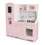 DEQUBE Cuisine en Bois 3 Modules pour Enfants - 94x30x102 cm avec Four, Micro-ondes, Réfrigérateur, Lave-vaisselle, Évier et 4 Ustensiles Métalliques - Dès 3 ans