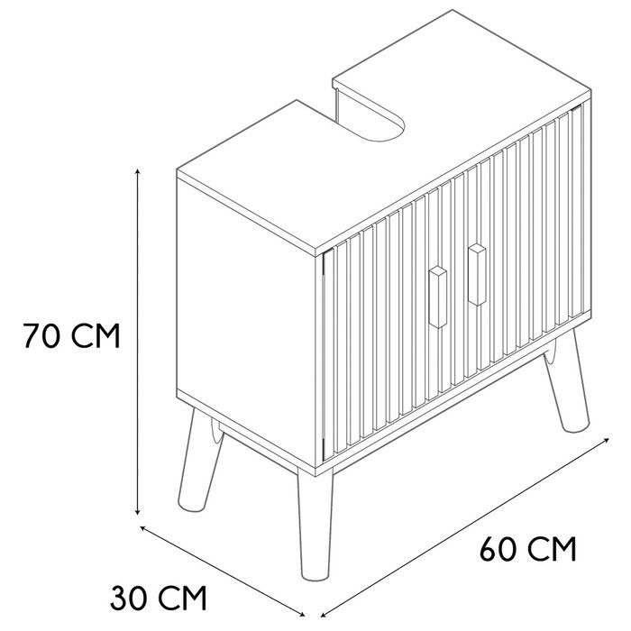 Home Deco Factory Meuble Lavabo Klaus 60x30 H.70