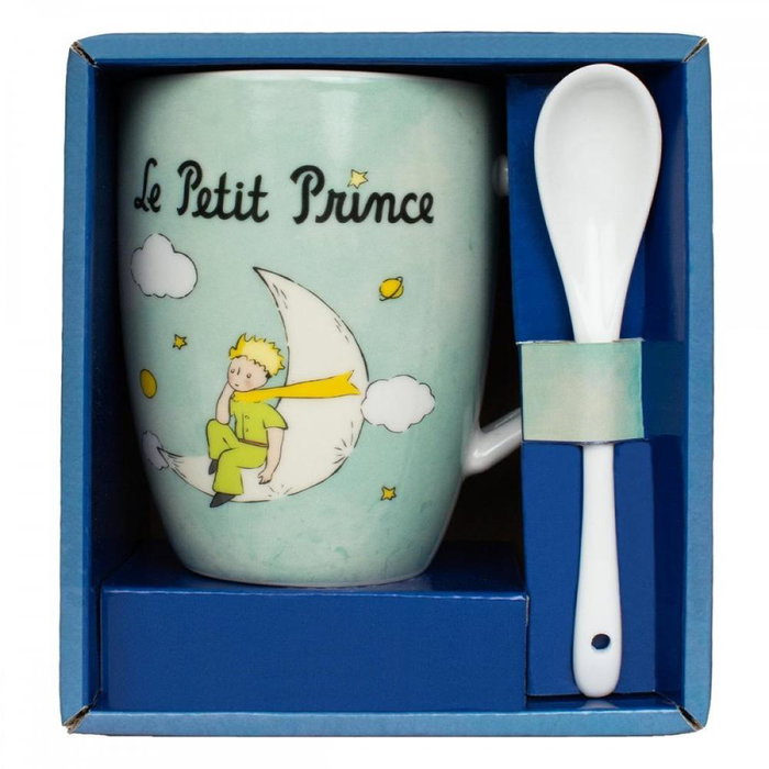 Enesco Tasse avec cuillère Le Petit Prince sur la lune Enesco Tasse avec cuillère Le Petit Prince sur la lune