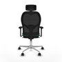 Piqueras y Crespo Chaise de Bureau avec Appui-tête Jorquera 3D086N2 Vert émeraude