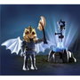 Playmobil Duel de Chevaliers Les Chevaliers de Novelmore avec Effet Lumineux Cristal Bleu, 41 Pièces