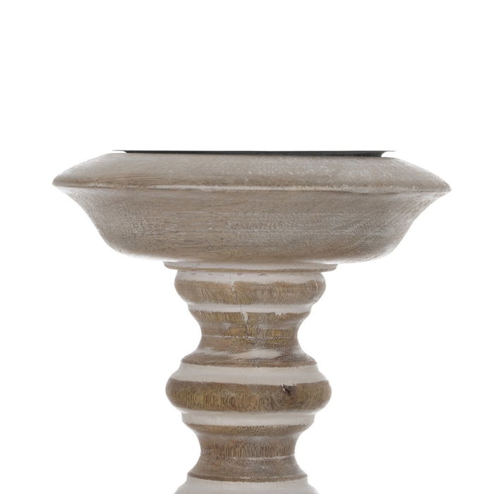 BigBuy Home Pot à Bougie Blanc Naturel Fer Bois de manguier 14 x 14 x 45,72 cm BigBuy Home Pot à Bougie Blanc Naturel Fer Bois de manguier 14 x 14 x 45,72 cm