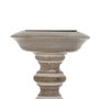 BigBuy Home Pot à Bougie Blanc Naturel Fer Bois de manguier 14 x 14 x 45,72 cm