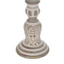 BigBuy Home Pot à Bougie Blanc Naturel Fer Bois de manguier 14 x 14 x 45,72 cm