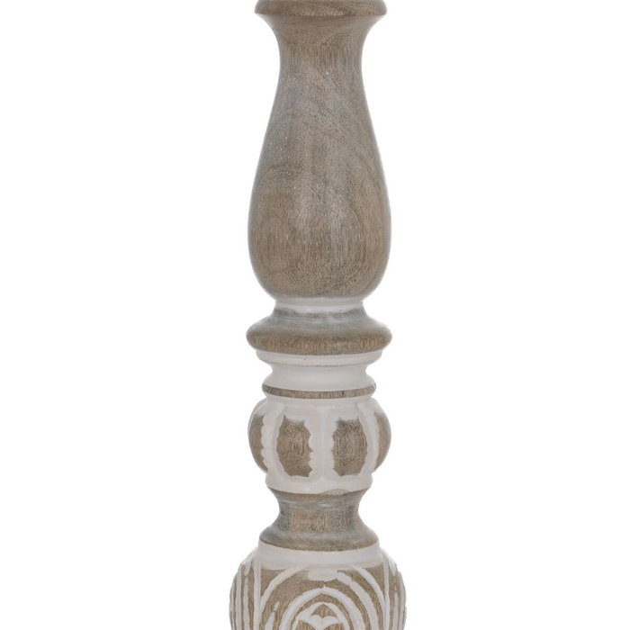BigBuy Home Pot à Bougie Blanc Naturel Fer Bois de manguier 14 x 14 x 45,72 cm BigBuy Home Pot à Bougie Blanc Naturel Fer Bois de manguier 14 x 14 x 45,72 cm