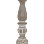 BigBuy Home Pot à Bougie Blanc Naturel Fer Bois de manguier 14 x 14 x 45,72 cm
