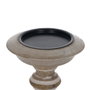 BigBuy Home Pot à Bougie Blanc Naturel Fer Bois de manguier 14 x 14 x 45,72 cm