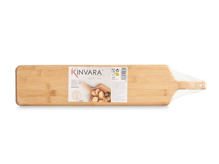 KINVARA Planche à apéritif en bambu avec manche, lot de 6