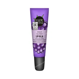 ORGANIC SHOP Baume à Lèvres Brillo Aqua à l'Acide Hyaluronique et Extrait de Mûre, 10 ml
