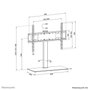 Neomounts DS45-430BL16 - Support de bureau pour TV et écrans 37 à 70 pouces, pivotant, capacité 40 kg, noir