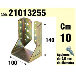 WOLFPACK LINEA PROFESIONAL Support pour bois à ailes intérieures bichromaté 100 mm