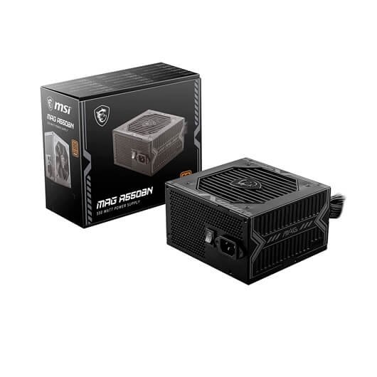 MSI MAG A550BN Alimentation ATX 550W 80 PLUS Bronze Ventilateur 120 mm Silencieux MSI MAG A550BN Alimentation ATX 550W 80 PLUS Bronze Ventilateur 120 mm Silencieux