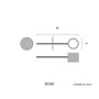 Edm Support pour barre d'armoire, ø21 mm, Laiton
