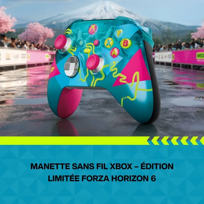 Microsoft Manette sans fil Xbox Édition limitée Forza Horizon 6 – Sans fil – Compatible Xbox Series X|S, Xbox One, PC et Cloud