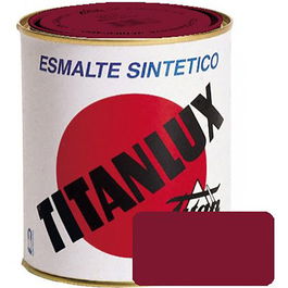 TITAN - Peinture émail synthétique industriel rouge carrosserie 750 ml - Pour acier, portes, grilles - Séchage rapide