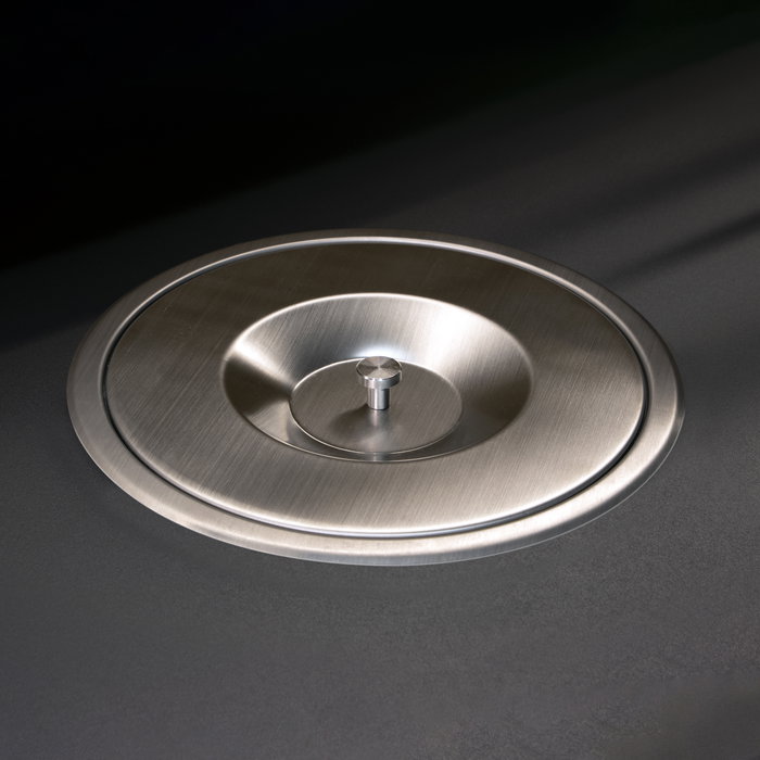 Emuca Bac à déchets encastrable pour plan de travail Recycle, 1 bac amovible 5 litres, Acier inoxydable et Plastique