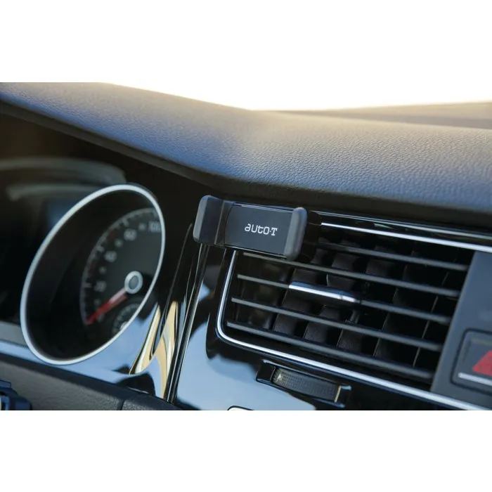 Auto-T Support de Smartphone Universel pour Aérateur de Voiture - Orientation Verticale ou Horizontale - Compatible Smartphones de 55 à 80 mm