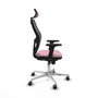 Piqueras y Crespo Chaise de Bureau avec Appui-tête Jorquera 2D086G2 Rose