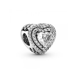 Perle de verre Femme Pandora SPARKLING LEVELLED HEARTS