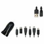 Thomson Kit chargeur allume-cigare 12/24V avec 6 connecteurs et câble 1m