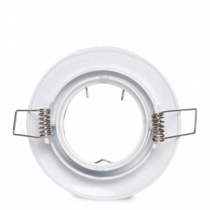 Bague Projecteur Downlight Inclinable Rond Aluminium Blanc 93mm Bague Projecteur Downlight Inclinable Rond Aluminium Blanc 93mm