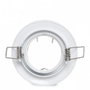 Bague Projecteur Downlight Inclinable Rond Aluminium Blanc 93mm