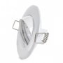 Bague Projecteur Downlight Inclinable Rond Aluminium Blanc 93mm