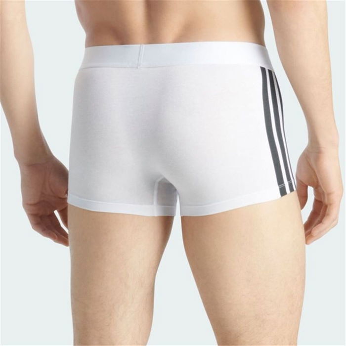 Boxer pour homme Adidas Low Rise 3 Stripes Active Blanc 2 Unités