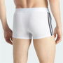 Boxer pour homme Adidas Low Rise 3 Stripes Active Blanc 2 Unités
