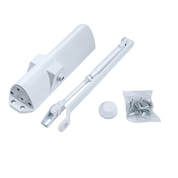 WOLFPACK LINEA PROFESIONAL Ferme-porte avec retenedor, force 4, blanc (portes 90/120 cm)