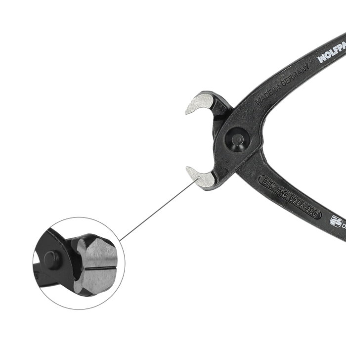 WOLFPACK LINEA PROFESIONAL Tenazas Rusas Plus DIN/ISO 9242 Negra 12 pouces