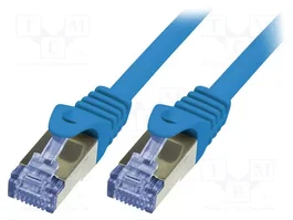LOGILINK Cordon de raccordement Cat 6a S/FTP bleu 10m RJ45