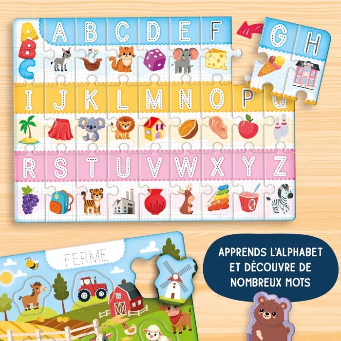 Lisciani J'apprends et Je Joue Défis de Mots - Jeu Éducatif pour Apprentissage Lecture, Logique et Formes - Dès 3 ans