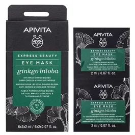 Apivita Ensemble Masque Crème pour les Yeux Revitalisant Ginko Biloba, 2 pcs, 2 ml